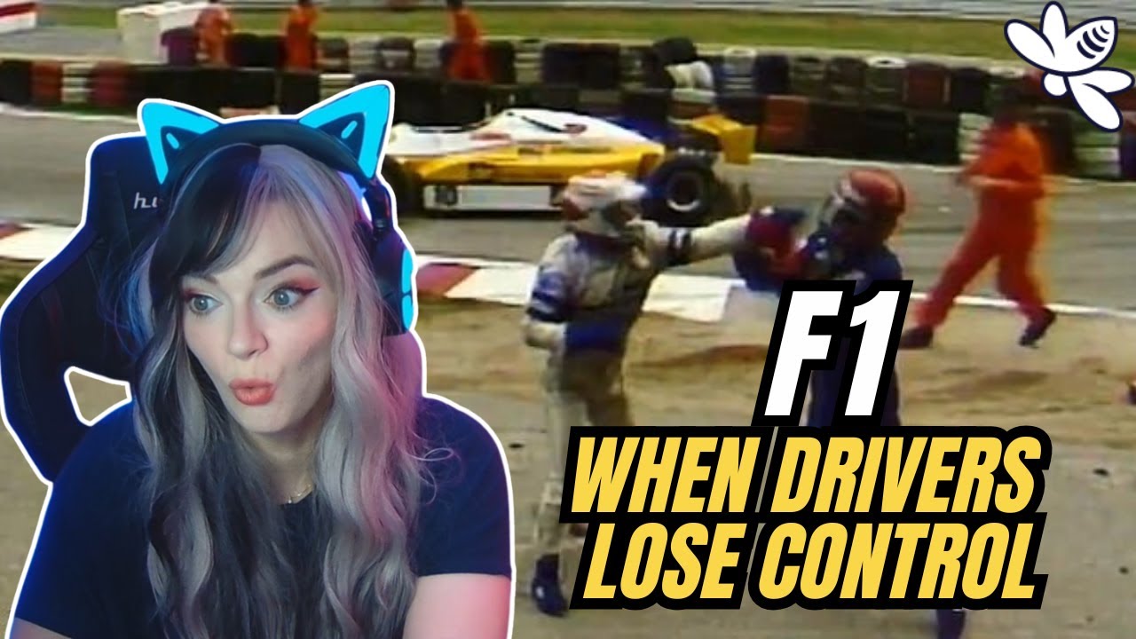 Reacting to When F1 Drivers Lose Control | Girl React - YouTube