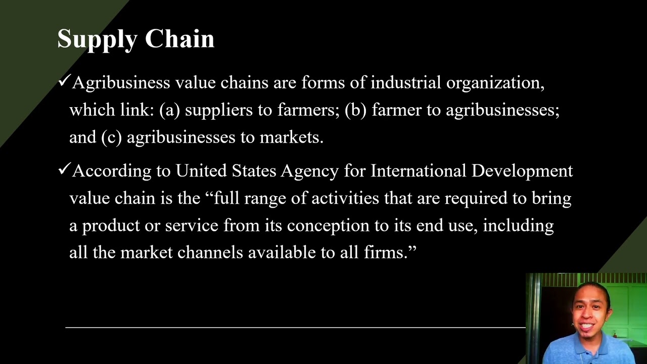 Chapter 8.1 The Agribusiness Supply Chain (Part 1)