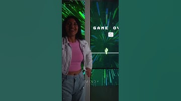 Dinasaur Gameplay on Transparent Screen | Futuristic Event Technology | Transparent Screen in Dubai