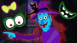 Crazy Witch - Guess The Missing Face | Midnight Magic | Finger Family Songs By Teehee Town