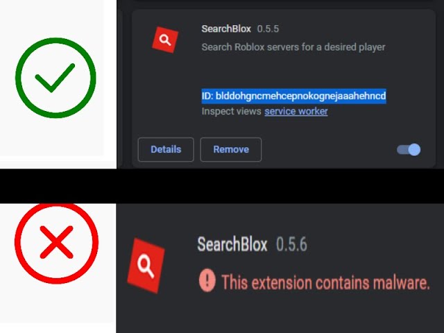 Malicious SearchBlox extension installed by Roblox players