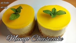 No Bake Easy Mini Mango Cheesecake