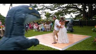 Dinosaurs At Our Wedding! Jurassic Park Homage At Kualoa Ranch Hawaii