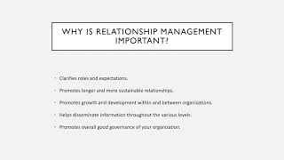 Module 5 Relationship Management