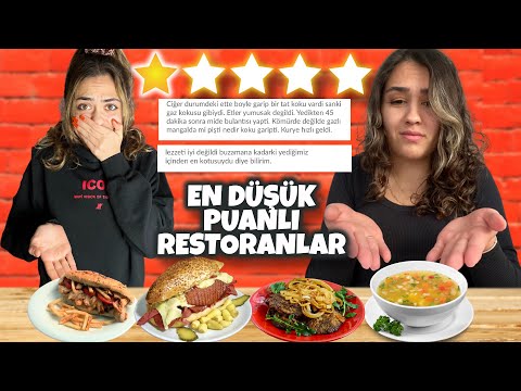 EN DÜŞÜK PUANLI RESTORANLARDAN SİPARİŞ VERDİK!-CİDDEN O KADAR KÖTÜ MÜ?