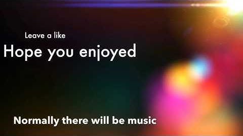 Intro and Outro (normally with music)