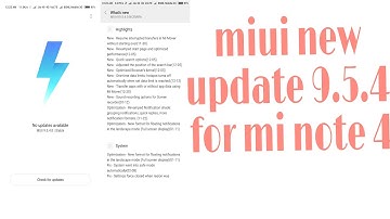 Miui 9.5.4.0 update for redmi note 4