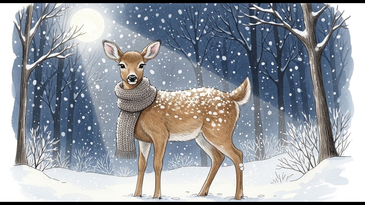 Quiet Winter Night ❄ Cozy Folk Music for Relaxing, Study & Sleep | Peaceful Village Ambience