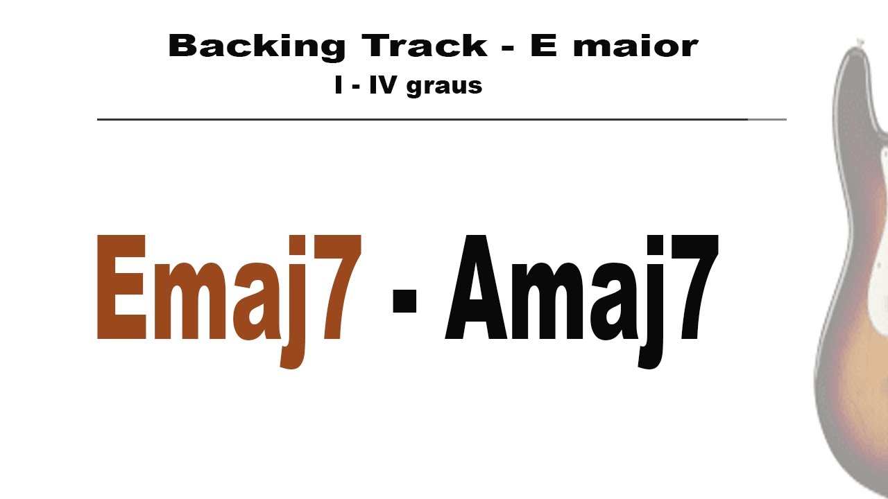 Emaj7 and Amaj7 Backing Track Jazz Ballad style