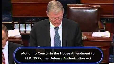 Inhofe Speaks on the Senate floor about the need to pass the FY’15 NDAA