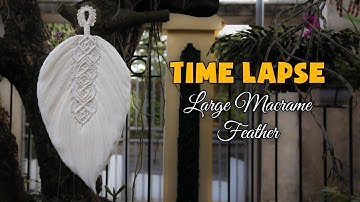 TIME LAPSE 🍃 DIY Large Macrame Feather Wall Hanging | Macrame Wall Decor | Tutorial by LIT decor