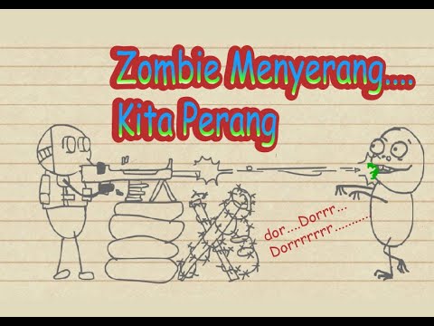  Zombie  menyerang kita perang animasi  kartun  pendek YouTube