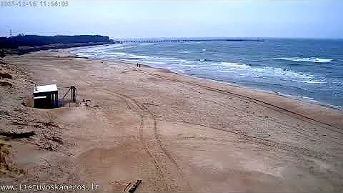 Palangos paplūdimys 2025-12-16 dienos vaizdai pagreitintai