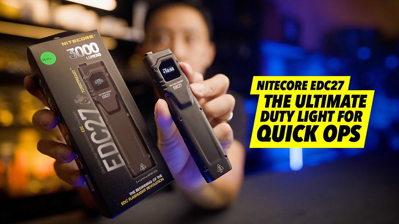  Nitecore EDC27 3000 Lumen Flat EDC Flashlight, USB-C