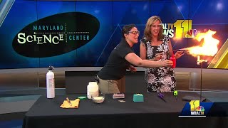 Live Lycopodium Fire Experiment With Maryland Science Center
