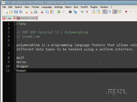 PHP Polymorphism OOP Tutorial   13