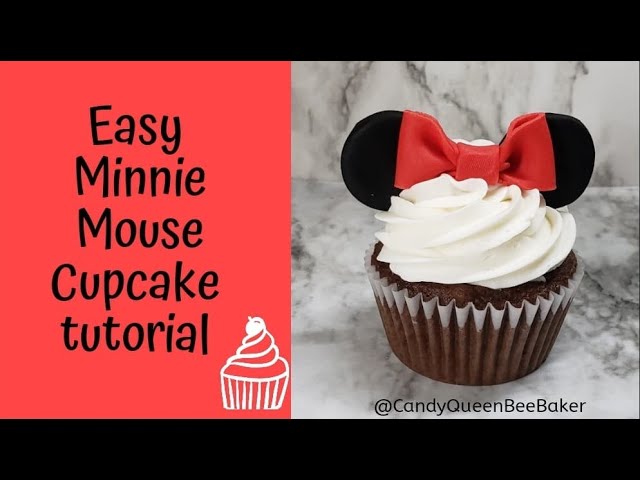 Easy Minnie Mouse Cupcake Tutorial Youtube