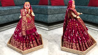 DIY Doll Saree | Traditional Doll Makeover | Full Saree Doll Making | How to Decorate Doll