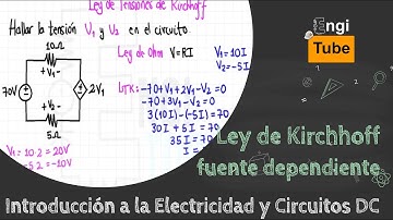 Clase a7.12 Ley de tensiones con fuentes dependientes ⚡ Curso 01: Circuitos 1