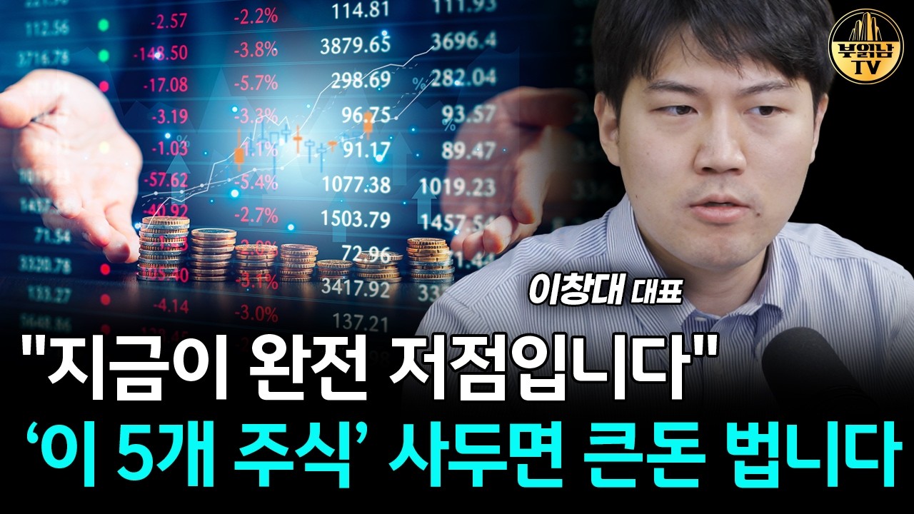 증시 조정받을 때 '이 주식들' 사놓고 기다리면 큰 부가 됩니다 [이창대 대표 4부]