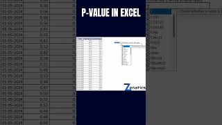 P Value in Excel using excel function (malayalam) #shorts #analytics #excel #datascience