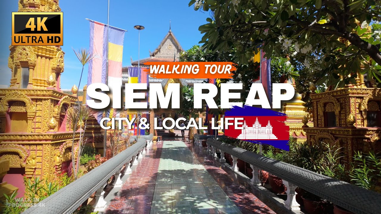 SIEM REAP, Cambodia 🇰🇭 Walking Temples & Peaceful Streets | 4K Walking Tour