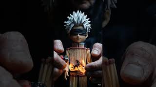 Gojo saturo Matchstick buring statue #viral #trending #ytshorts #anime