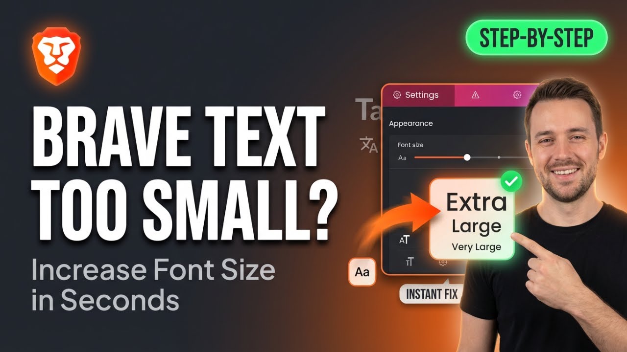 Increase Font Size in Brave Browser | Full Step-by-Step Text Scaling ...