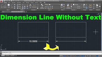 AutoCAD Dimension Line Without Text