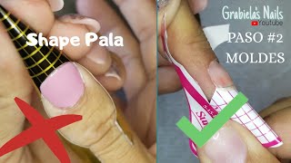 Como colocar el molde o forma escultural es el paso # 2 aplicación de uñas  acrílicas 2019 - YouTube