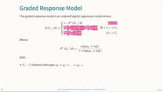 Bayesian Psychometric Models, Lecture 4d, Part 1; November 18, 2022 (U of Iowa)
