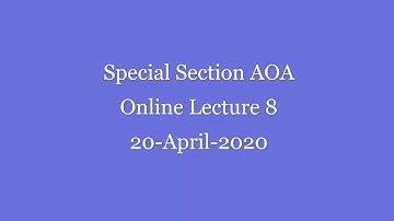 AOA Online Lecture Recording 08