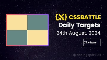 CSS Battle Daily Targets Solution | 24th August, 2024 | #html #css #cssbattle