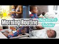 SOLO MOMMY MORNING ROUTINE 2020 | NEWBORN & TODDLER | 2 UNDER 2 | STAY AT HOME MOM