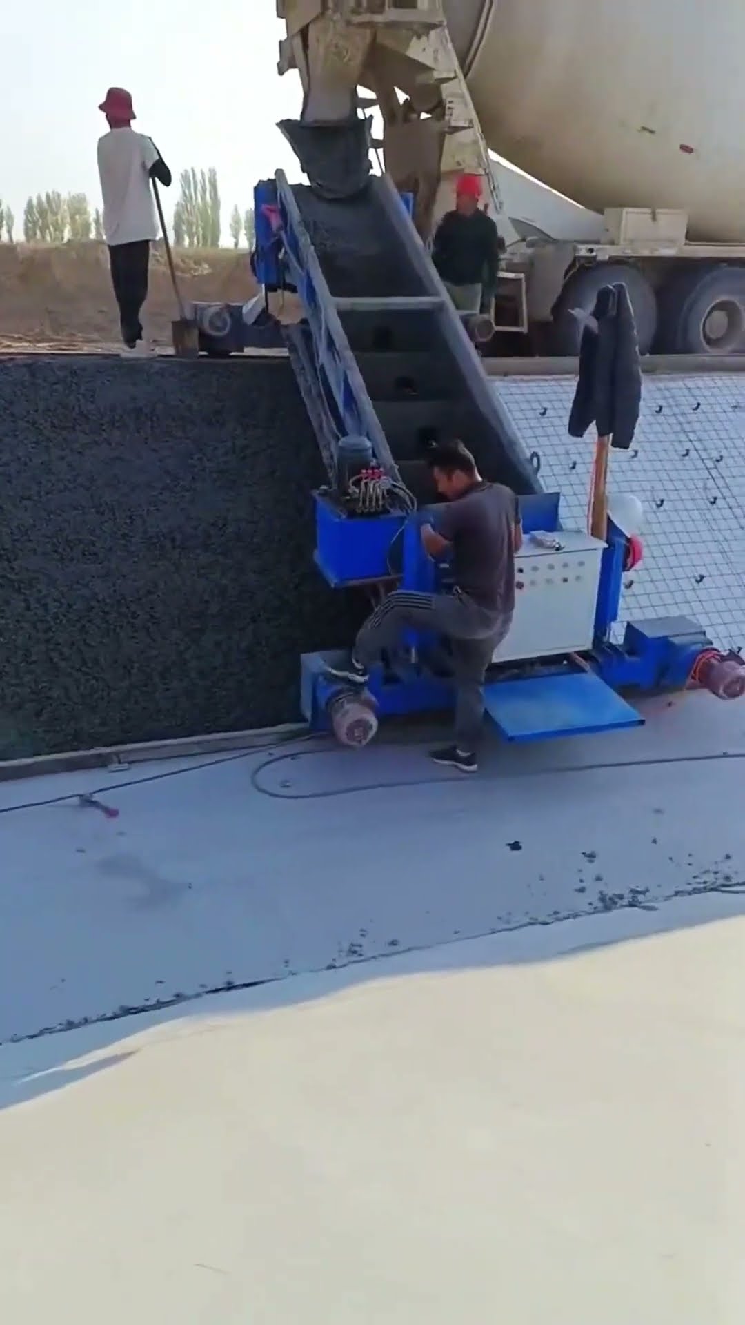 Concrete canal construction process- Good tools and machinery make work easy