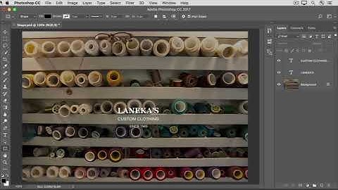 Add text and shapes, edit and to the smallest detail. Photoshop CC Tutorial Lesson 8