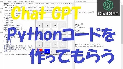 【Chat GPT】Pythonコードを作ってもらう