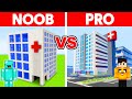 Minecraft : NOOB Vs PRO HOSPITALBUILD CHALLENGE