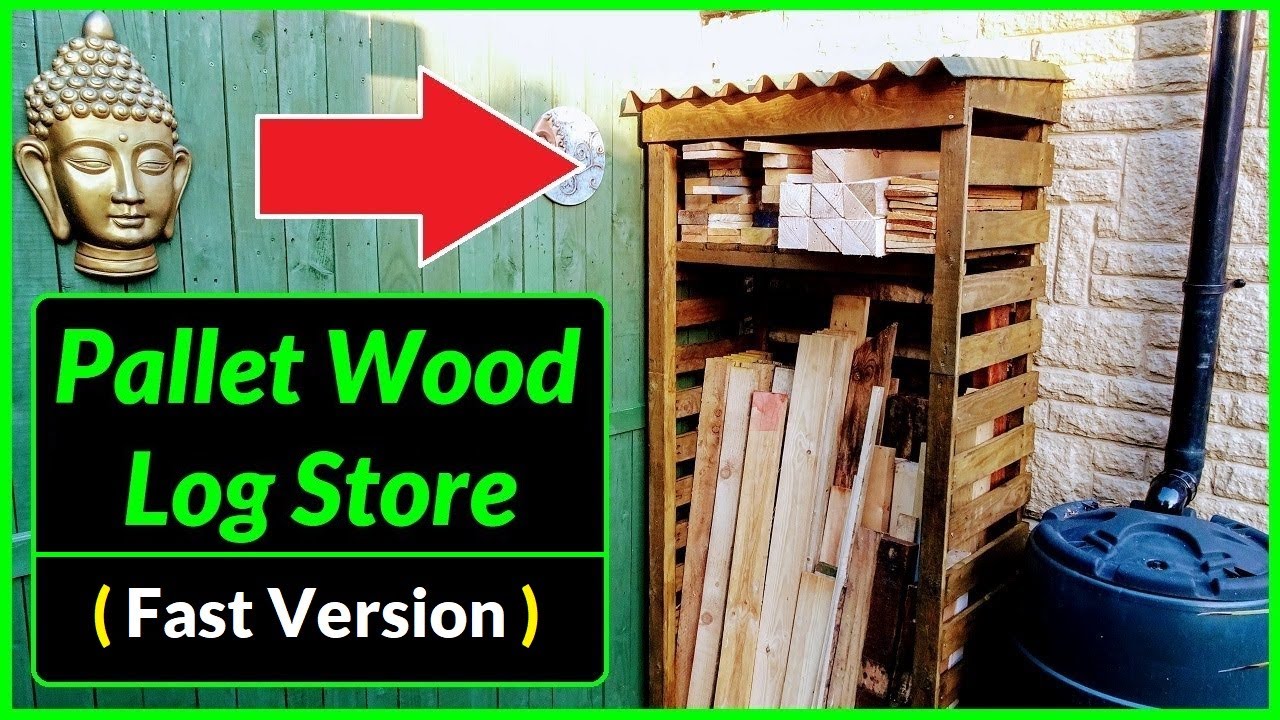 How to make a Log Store / Wood Store out of Pallet Wood (Fast Version