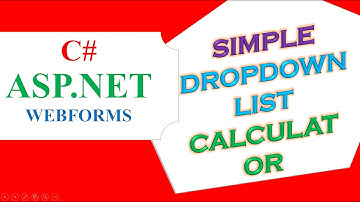 C# ASP.NET- Simple Calculator Using DropDownList
