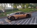 Car spotting in budapest brutal acceleration and squealing tires policeman in front