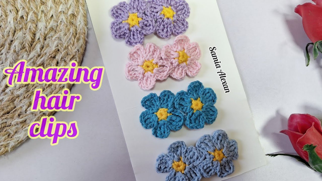 Amazing 💯 Beautiful crochet hair clips for girls/ beginners friendly🥰