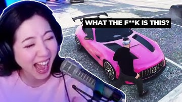 April (Fuslie) reacting to Ramee reacting to Pink Car