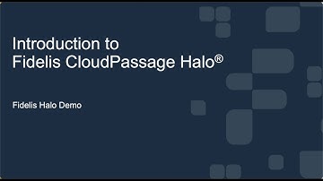 Introduction to Fidelis CloudPassage Halo®