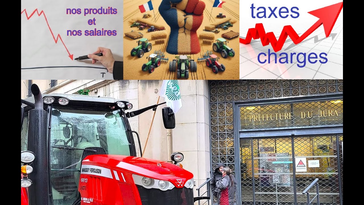 Manifestation des agriculteurs du Jura 🚜268 tracteurs