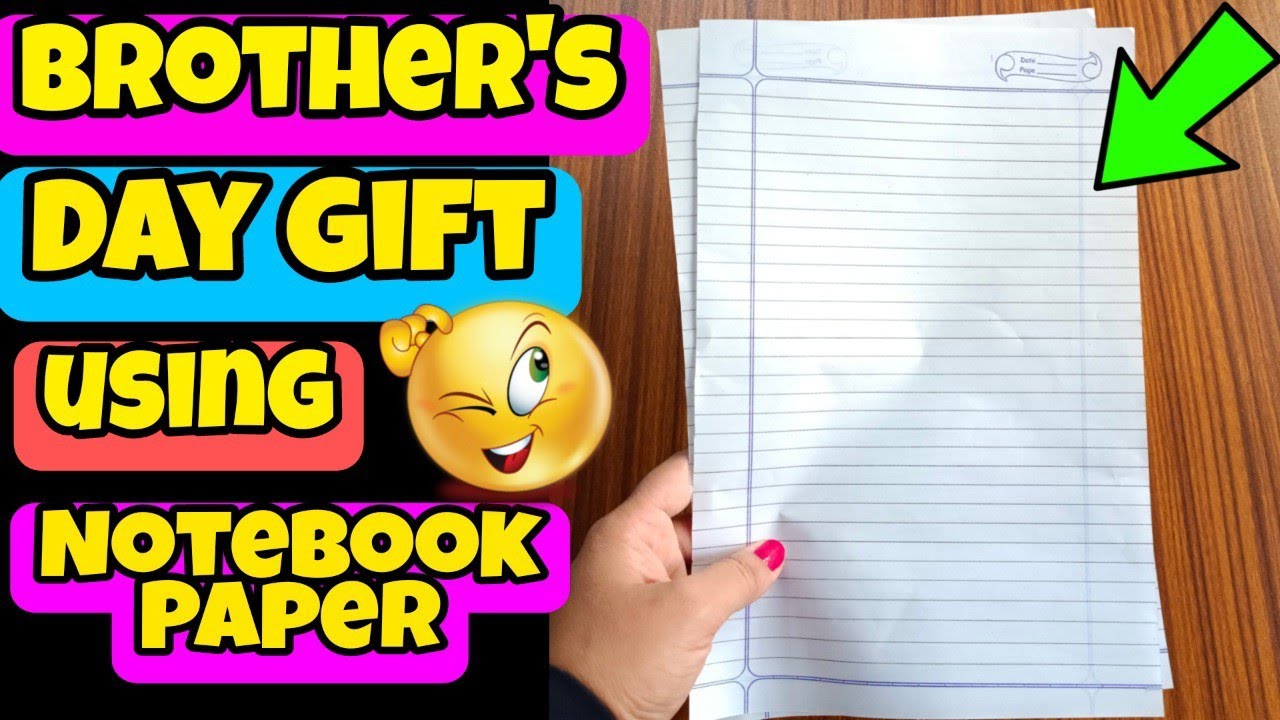 Notebook Paper Card Idea |Brother's day card |brothers day gift ideas easy |diy card | Diy Gift Idea