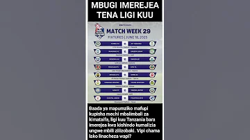 HII HAPA RATIBA YA LIGI KUU TANZANIA BARA 