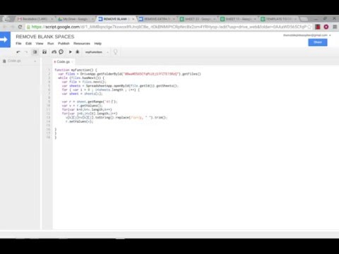 SCRIPT TO REMOVE ALL EXTRA SPACES IN ALL SPREADSHEETS IN A FOLDER IN GOOGLE DRIVE