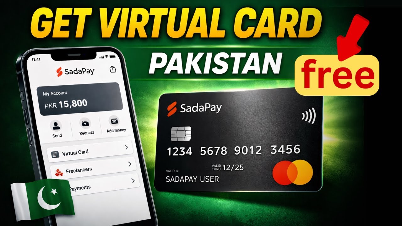 how to get sadapay virtual card in pakistan free