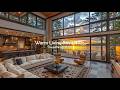 Warm Living Room Jazz Music By The Lake Placid Jazz At Tranquil Sunset For Relaxing Focus St 
